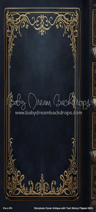 Storybook Cover Antique with Text Skinny Flipped (MD)