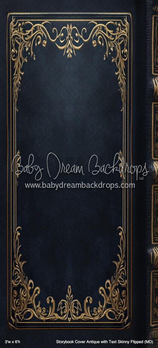 Storybook Cover Antique with Text Skinny Flipped (MD)