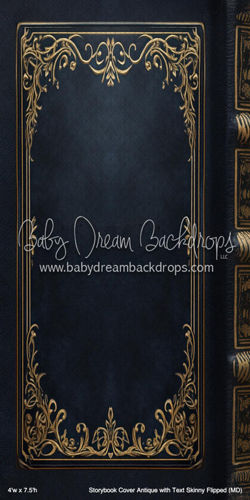 Storybook Cover Antique with Text Skinny Flipped (MD)