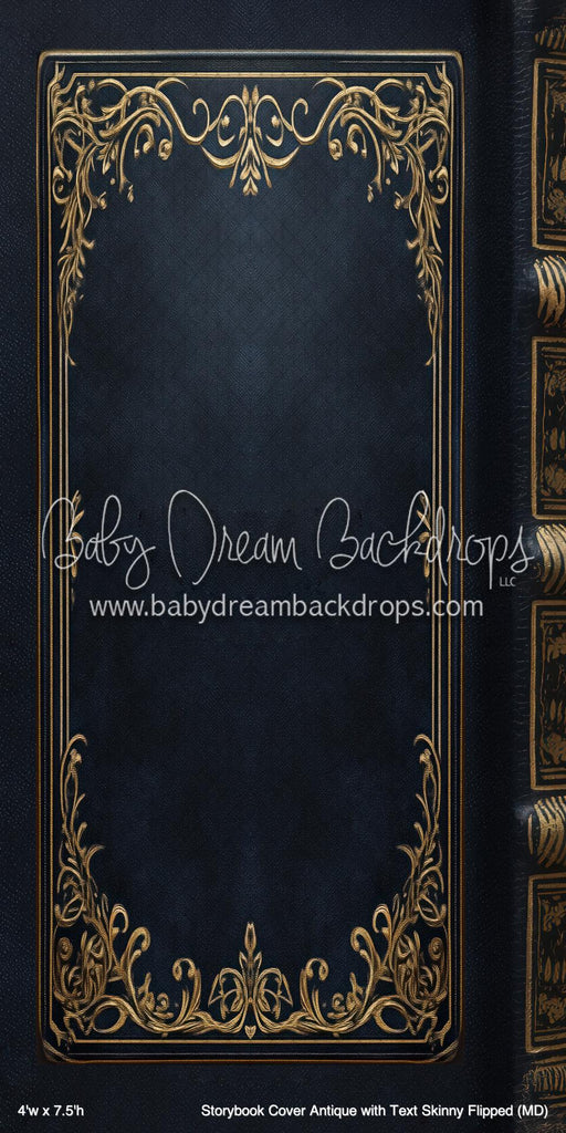 Storybook Cover Antique with Text Skinny Flipped (MD)
