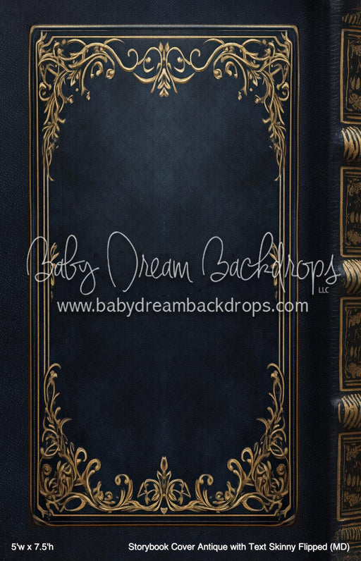 Storybook Cover Antique with Text Skinny Flipped (MD)