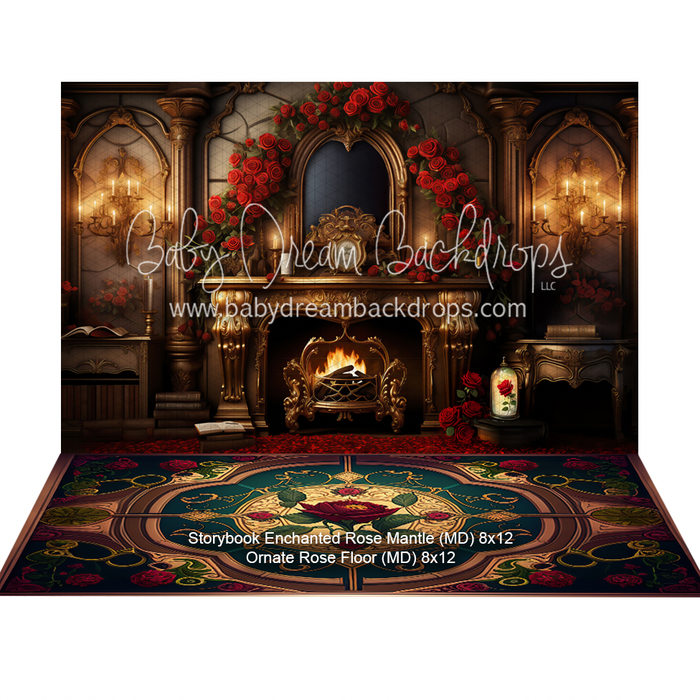 Bundle Storybook Enchanted Rose Mantle + Ornate Rose Floor