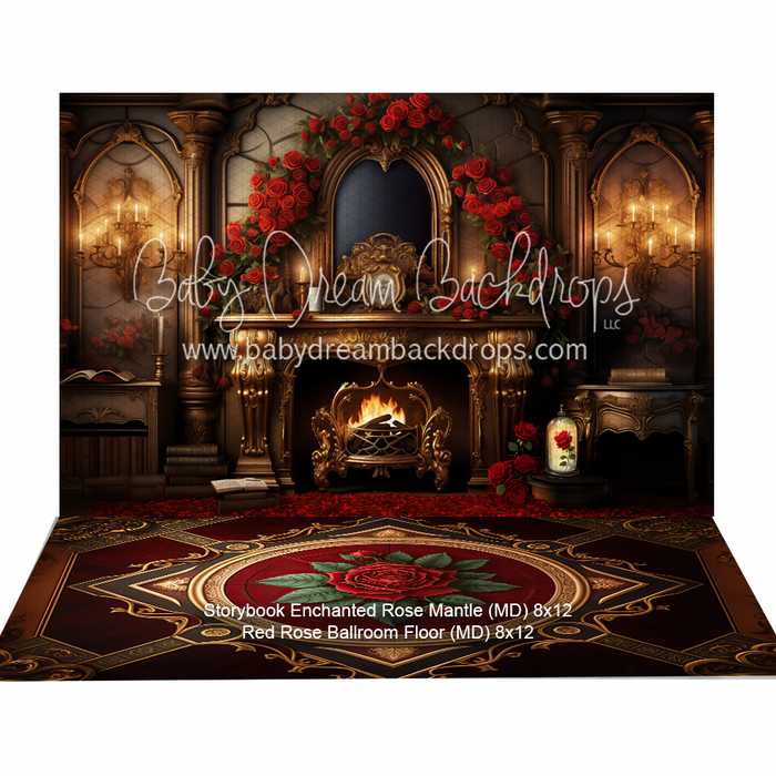 Bundle Storybook Enchanted Rose Mantle + Red Rose Ballroom Floor