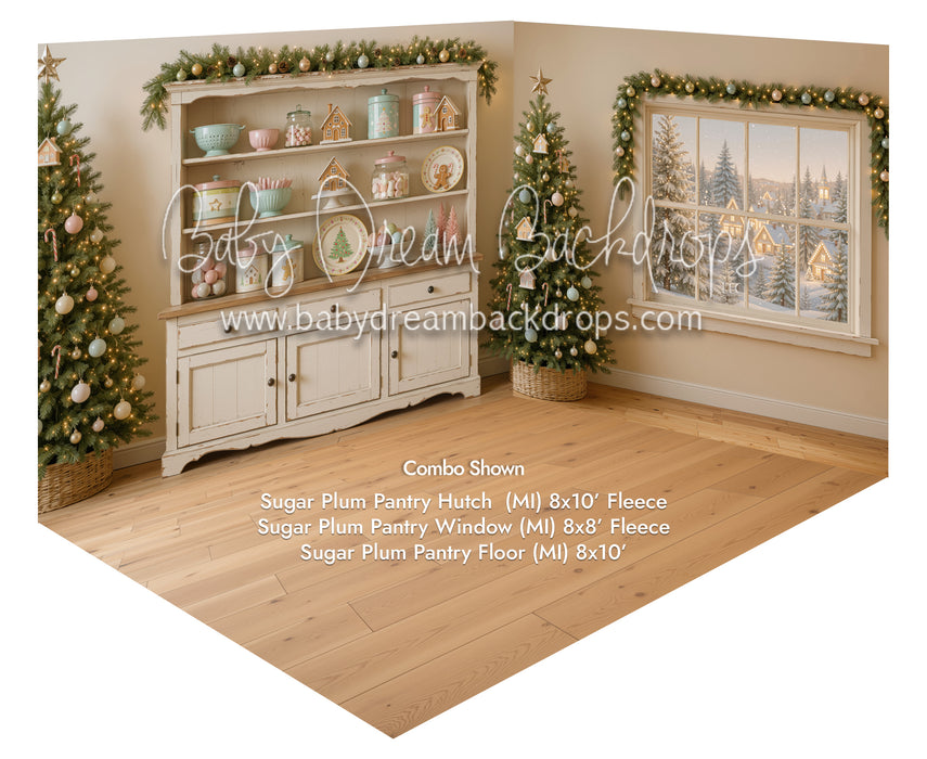 Sugar Plum Pantry Hutch + Sugar Plum Pantry Window + Sugar Plum Pantry Fabric Floor (MI)