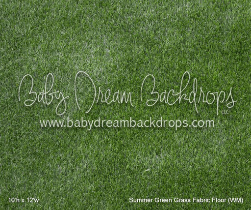Summer Green Grass Fabric Floor (WM)