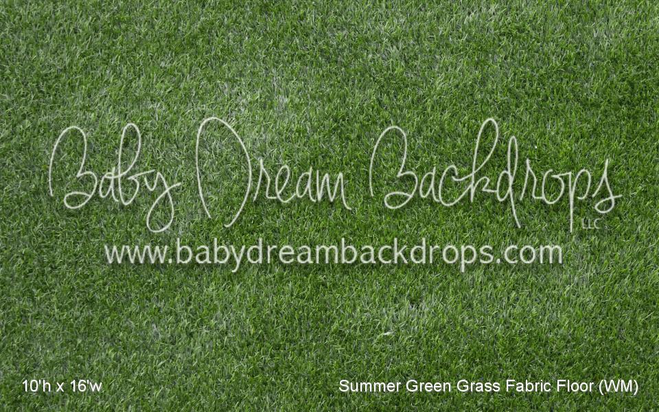 Summer Green Grass Fabric Floor (WM)