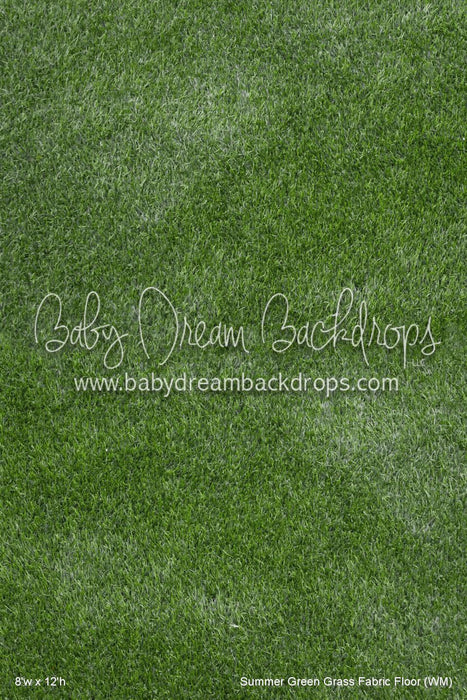 Summer Green Grass Fabric Floor (WM)