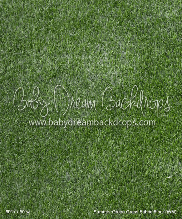 Summer Green Grass Fabric Floor (WM)