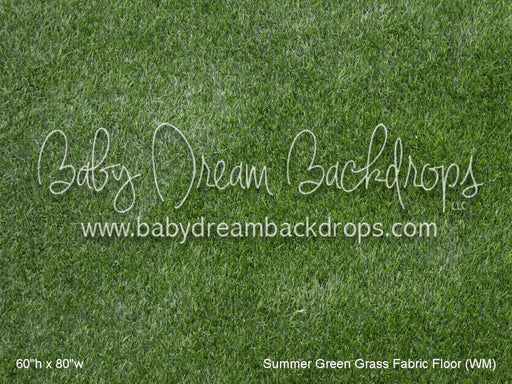 Summer Green Grass Fabric Floor (WM)