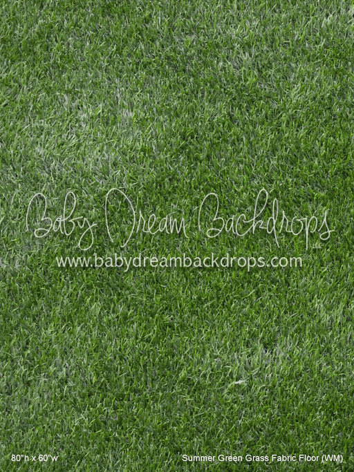 Summer Green Grass Fabric Floor (WM)