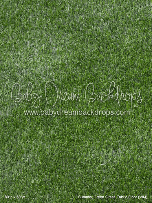 Summer Green Grass Fabric Floor (WM)