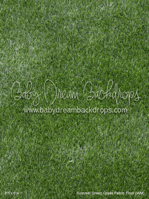Summer Green Grass Fabric Floor (WM)