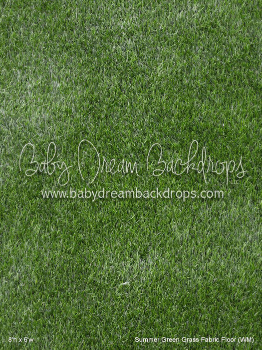 Summer Green Grass Fabric Floor (WM)