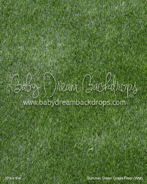 Summer Green Grass Fabric Floor (WM)