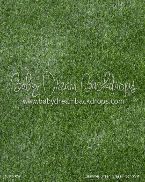 Summer Green Grass Fabric Floor (WM)