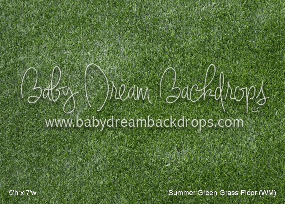 Summer Green Grass Fabric Floor (WM)