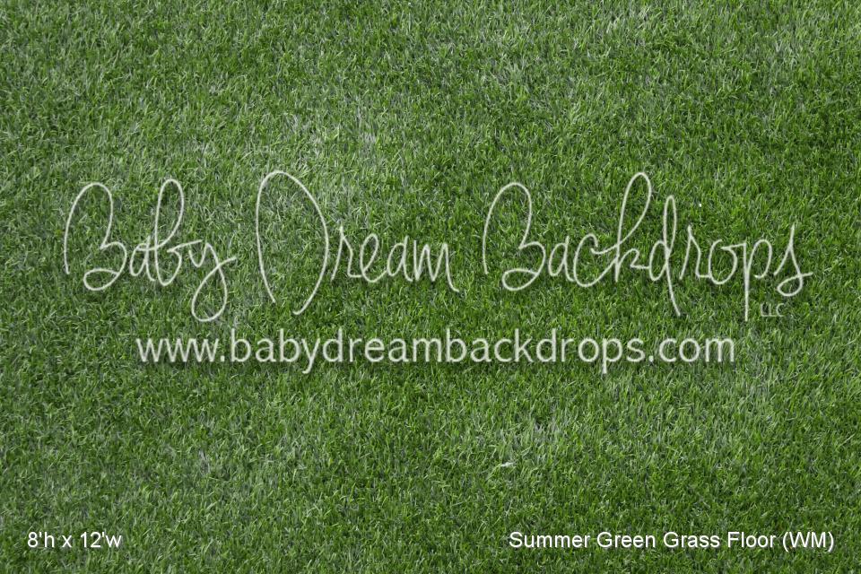 Summer Green Grass Fabric Floor (WM)