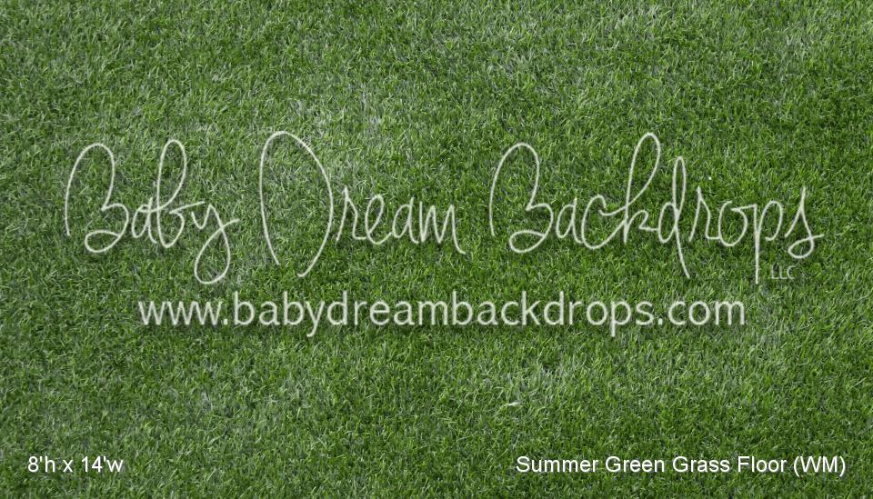 Summer Green Grass Fabric Floor (WM)