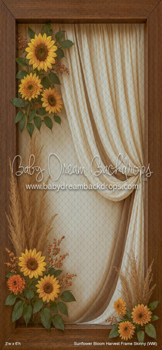Sunflower Bloom Harvest Frame Skinny (WM)