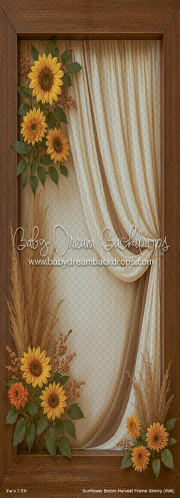 Sunflower Bloom Harvest Frame Skinny (WM)