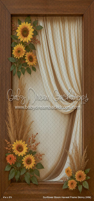 Sunflower Bloom Harvest Frame Skinny (WM)