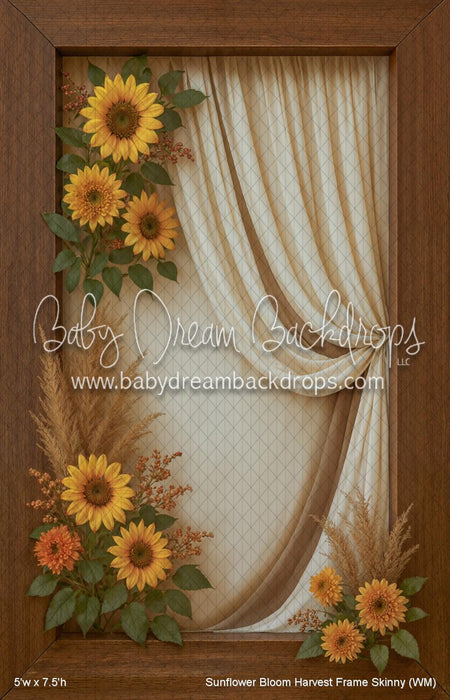 Sunflower Bloom Harvest Frame Skinny (WM)