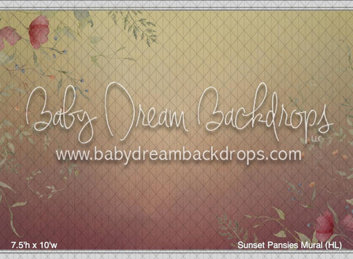 Sunset Pansies Mural (HL)