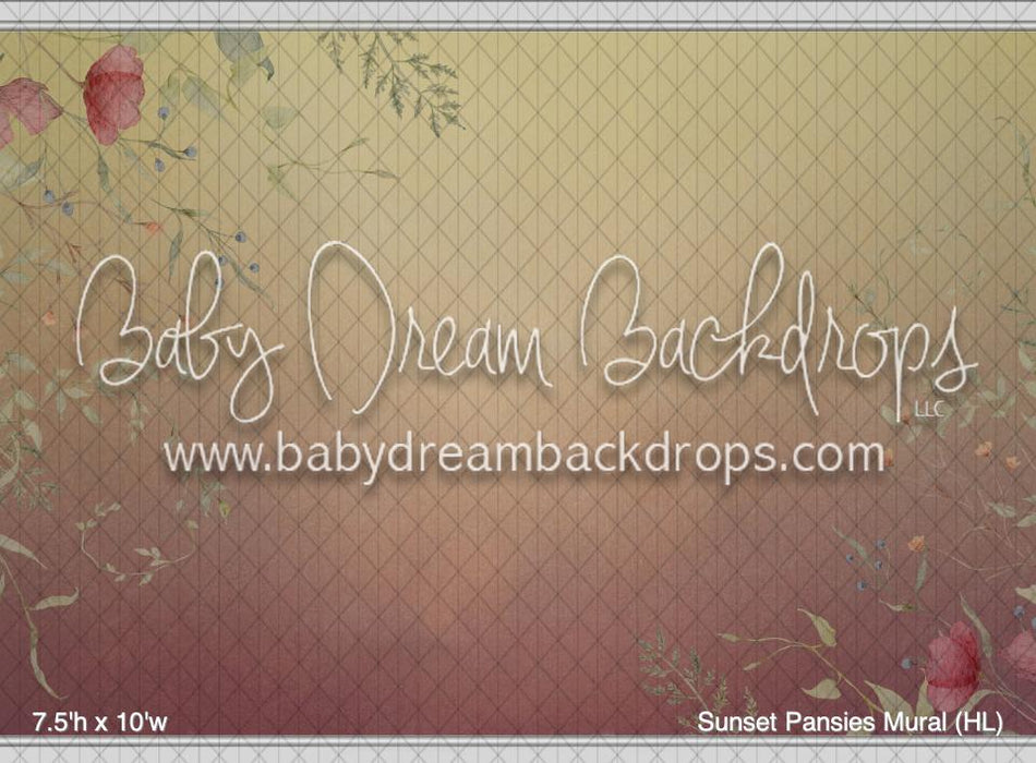 Sunset Pansies Mural (HL)