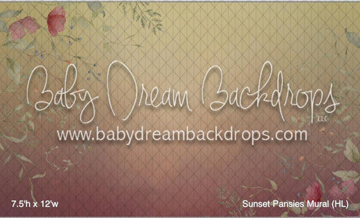 Sunset Pansies Mural (HL)