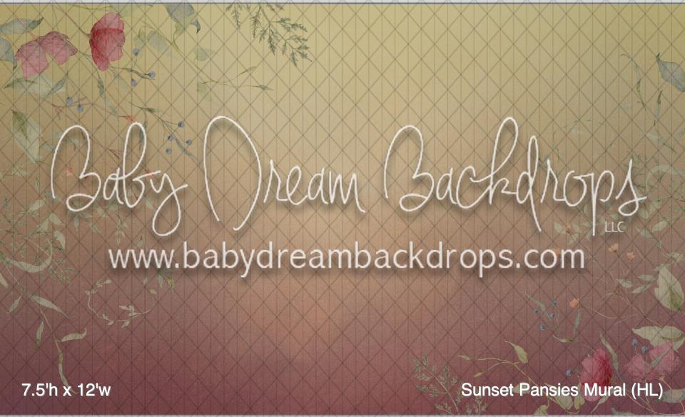 Sunset Pansies Mural (HL)