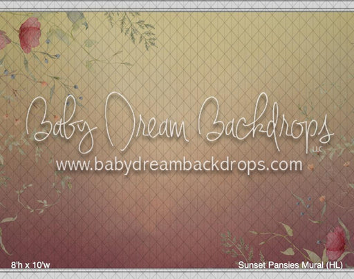 Sunset Pansies Mural (HL)