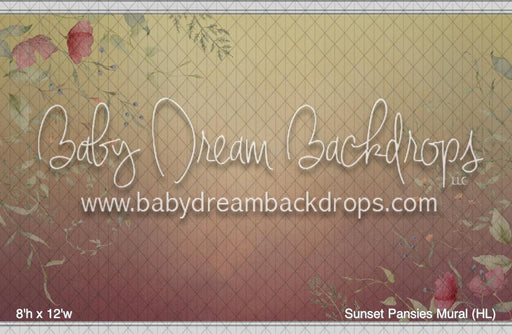 Sunset Pansies Mural (HL)