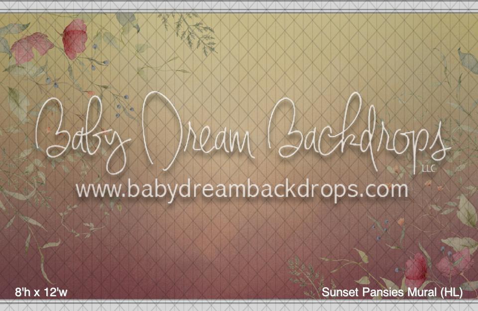 Sunset Pansies Mural (HL)