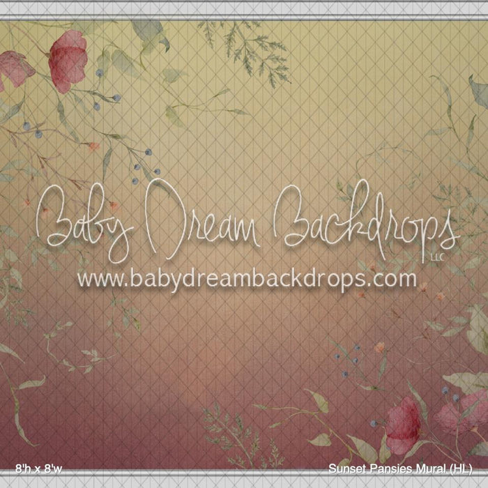 Sunset Pansies Mural (HL)