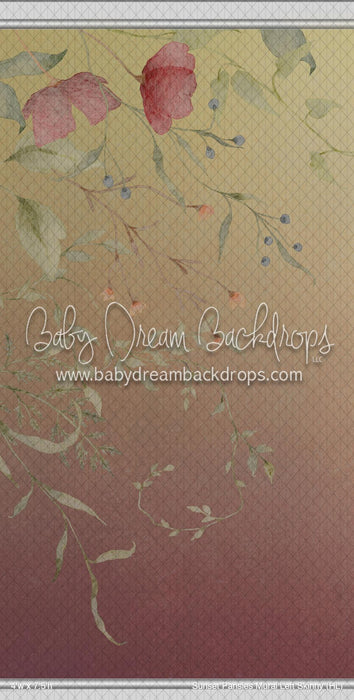 Sunset Pansies Mural Left Skinny (HL)