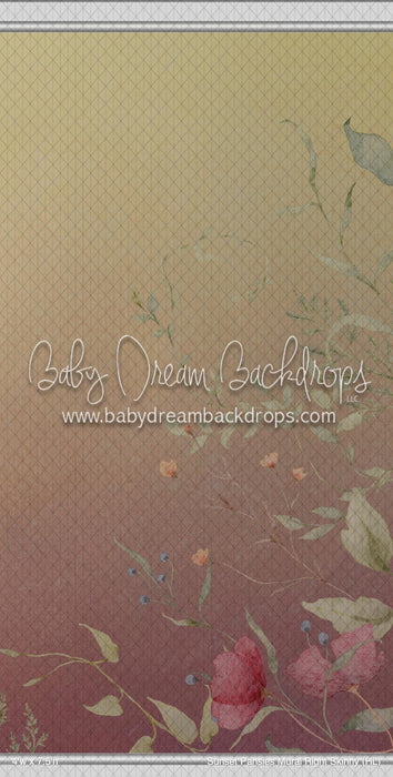 Sunset Pansies Mural Right Skinny (HL)