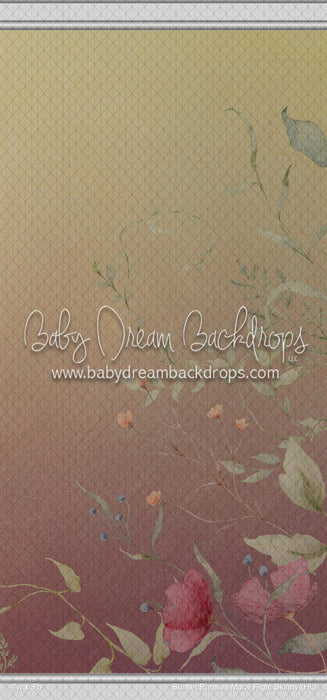 Sunset Pansies Mural Right Skinny (HL)