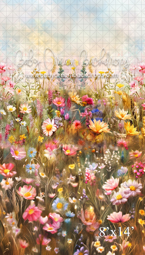 X Drop Sweep A Pastel Palette Field of Flowers (VR)