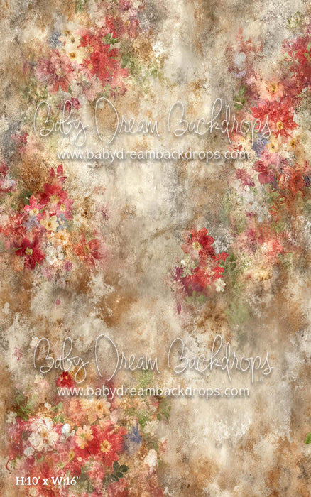 Sweep Red Grunge Florals (CM)
