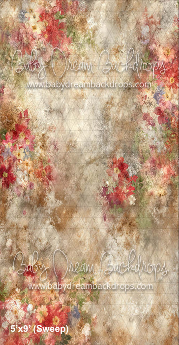 Sweep Red Grunge Florals (CM)