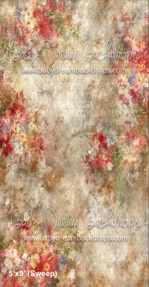 Sweep Red Grunge Florals (CM)