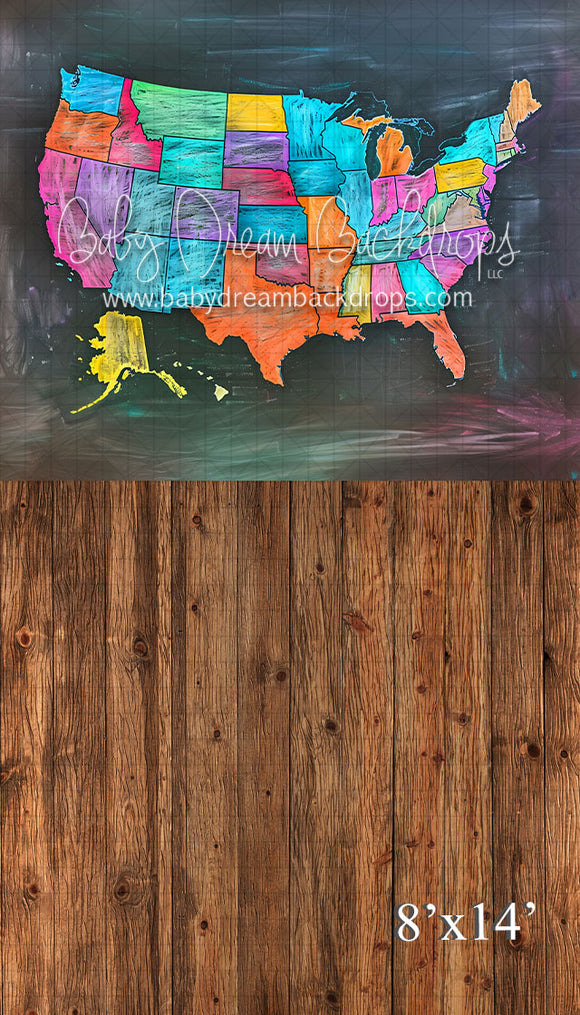 X Drop Sweep Colored Chalk United States (VR)