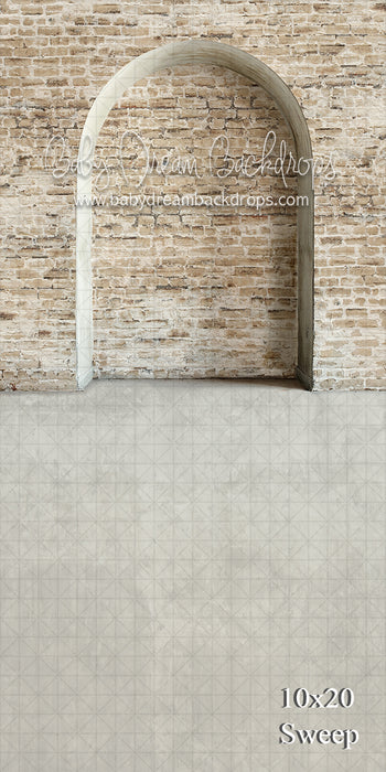 Sweep Cream Brick Arch Wall (VR)