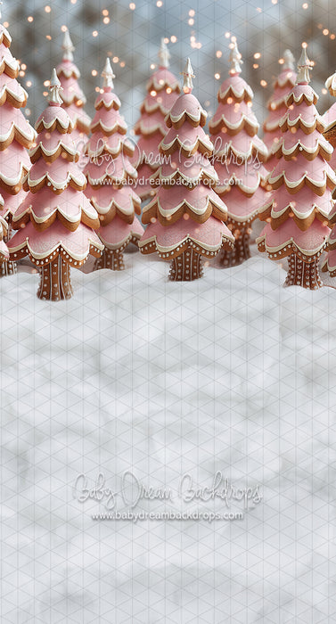 Sweeps Gingerbread Tree Farm Pink (JA)