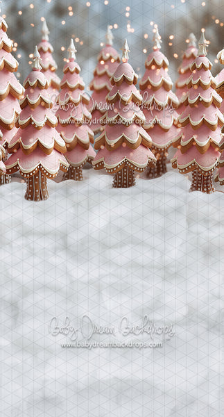 Sweeps Gingerbread Tree Farm Pink (JA)