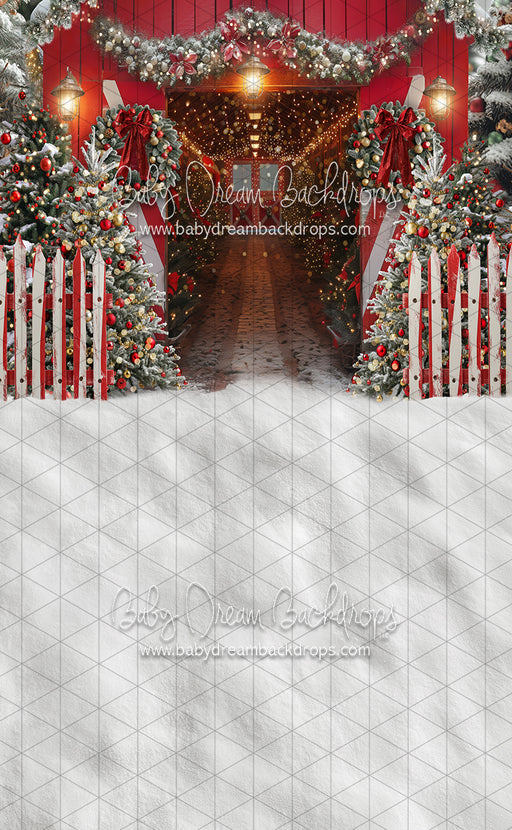 Sweeps Santa Village Red Barn (JA)