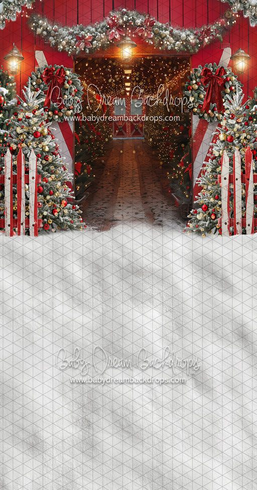 Sweeps Santa Village Red Barn (JA)