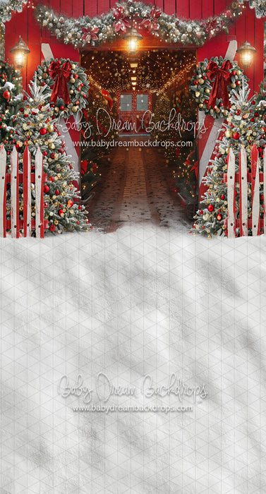 Sweeps Santa Village Red Barn (JA)