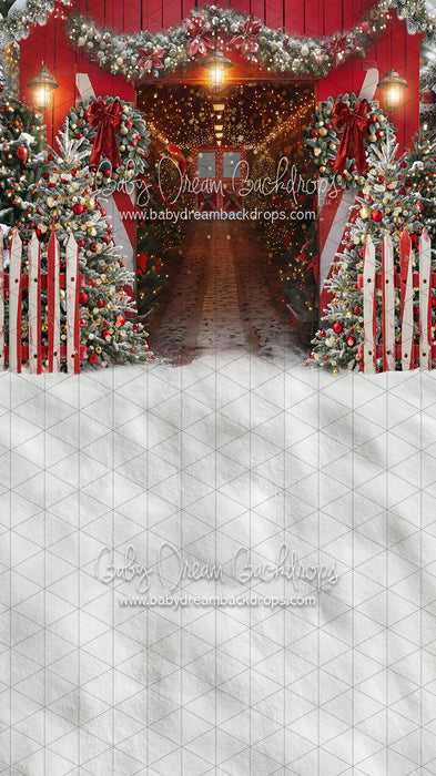 Sweeps Santa Village Red Barn (JA)