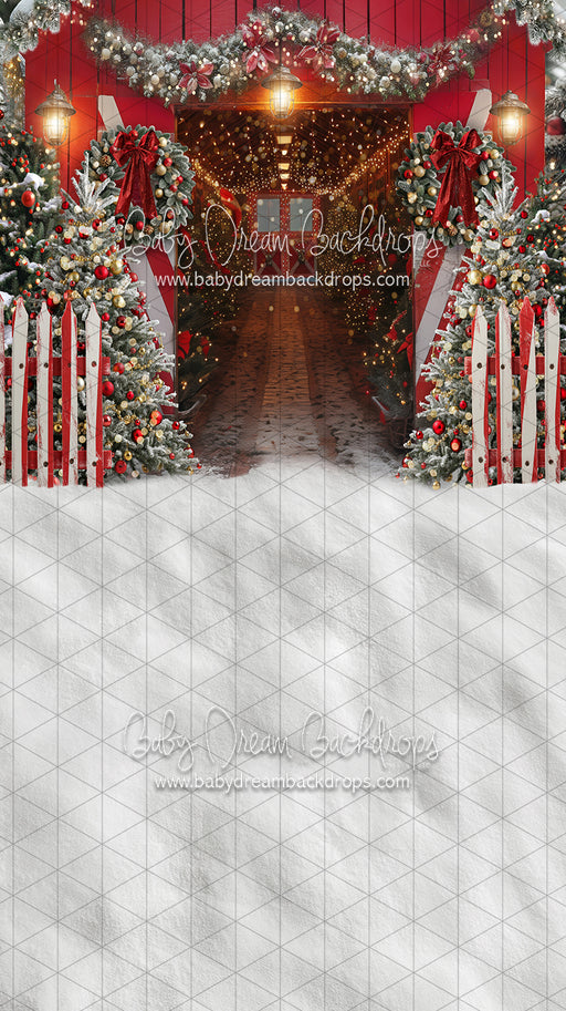 Sweeps Santa Village Red Barn (JA)